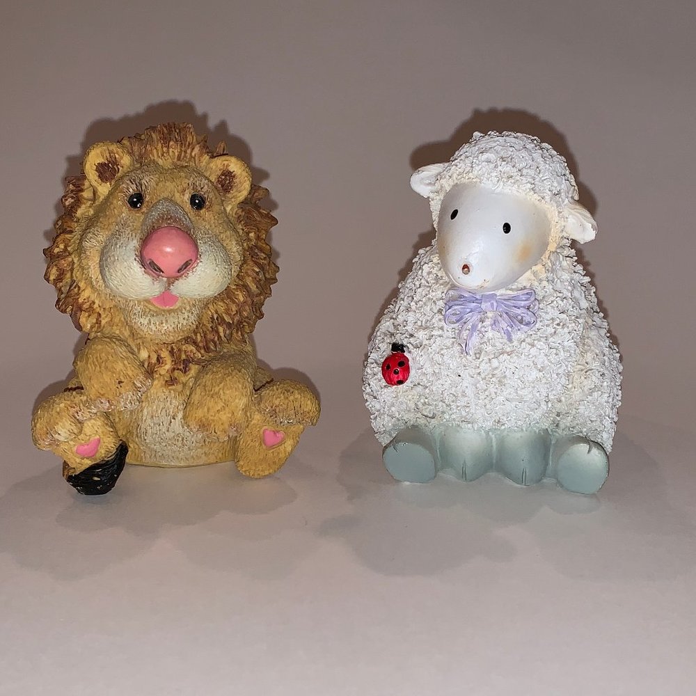 Lion and Lamb Figurines~March/Easter